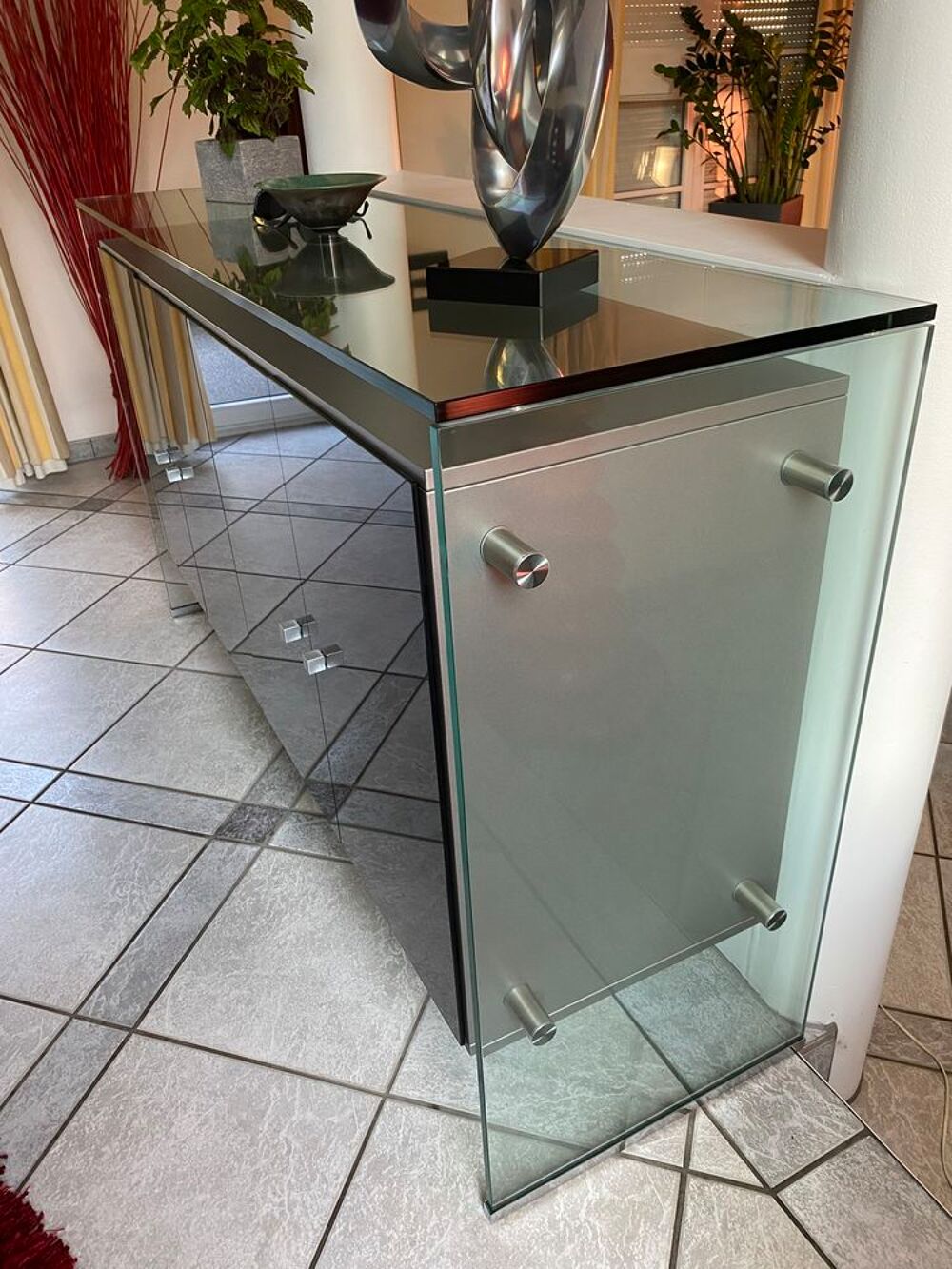 ENSEMBLE SALLE &Agrave; MANGER DESIGN - Table + Vitrine + Buffet Meubles