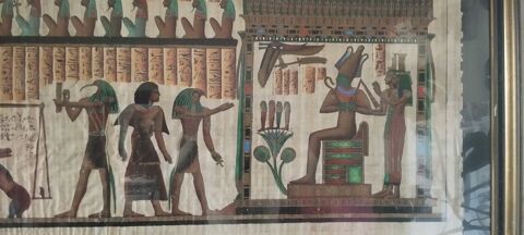 vide-grenier Un papyrus fait �  la main par moi-m�me, mesurant 85 x 90 cm, en tr�s bon �tat 2900 Courgivaux (51)