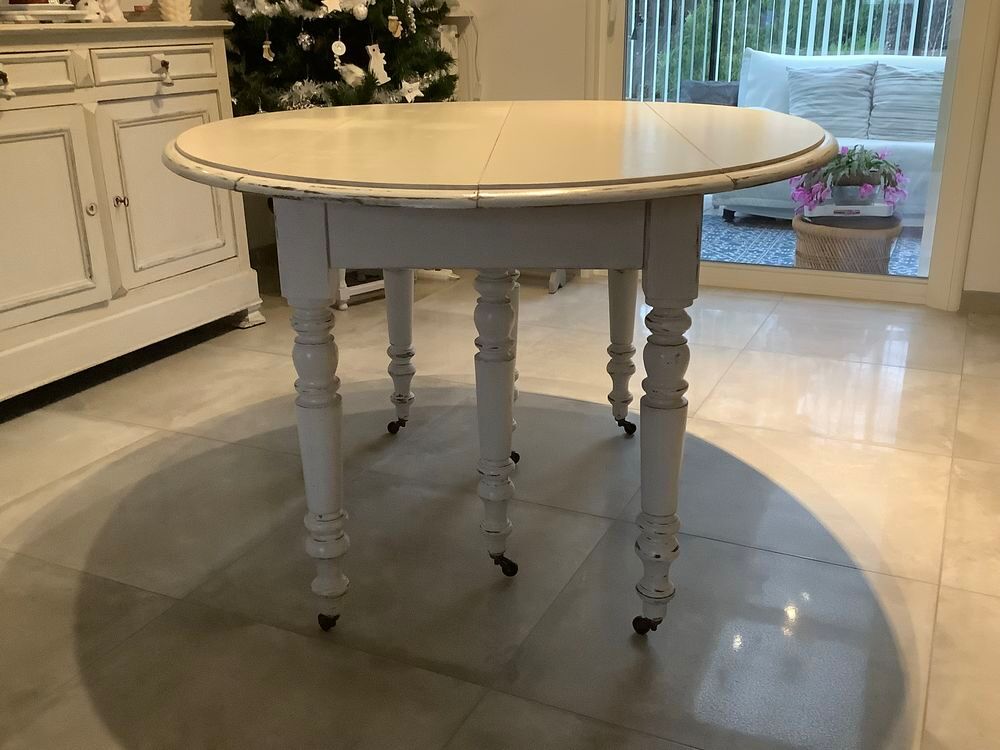 TABLE CH&Ecirc;NE OVALE AVEC RALLONGES Meubles