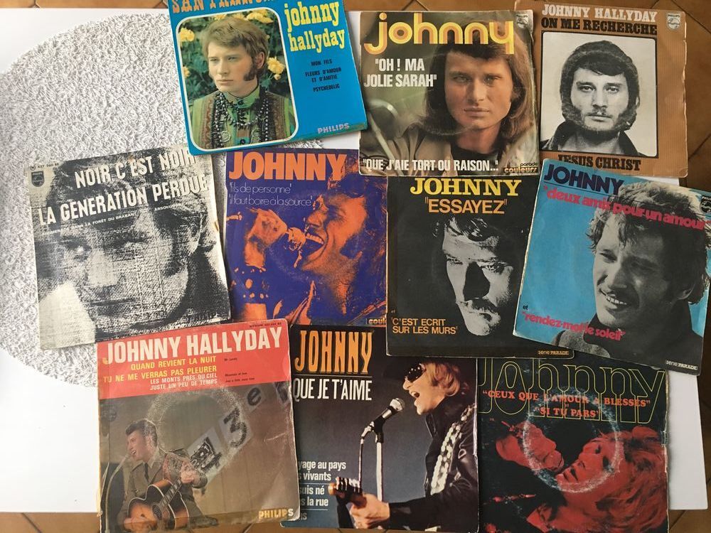 vente 45 tours JOHNNY CD et vinyles