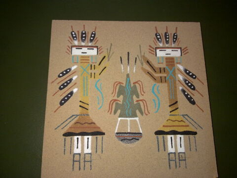 Peinture sable indiens navajo amrique vintage 25 Clichy (92)