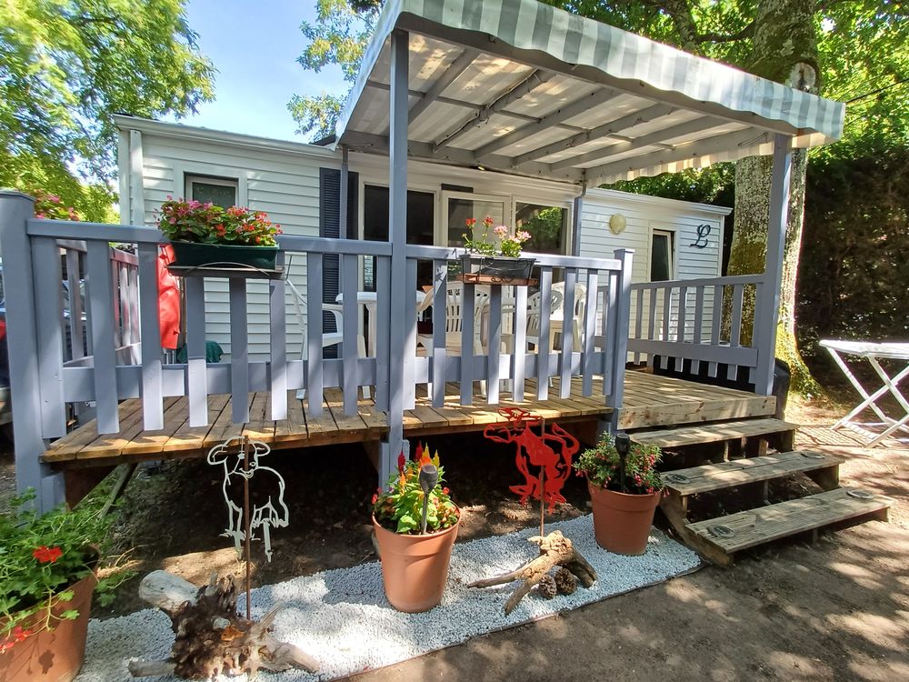   Mobil home sur parcelle ombragée dans camping 4*  Midi-Pyrénées, Saint-Nazaire-de-Valentane (82190)