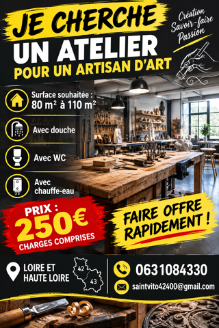  Atelier à louer 1 pièce 80 m²