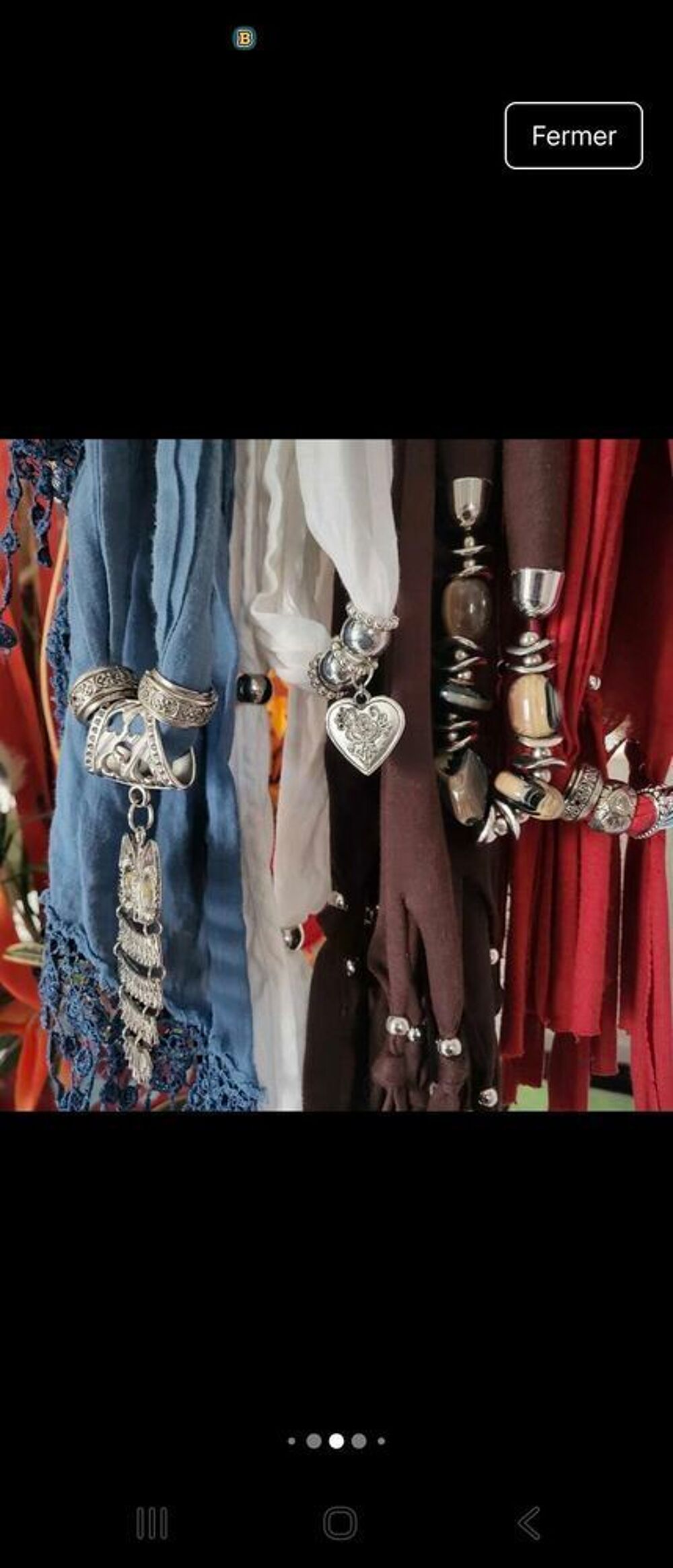 foulards avec perles style collier Vtements