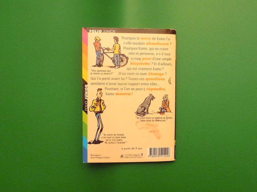 L'Evasion de Kamo- Daniel Pennac- Gallimard Jeunesse- Folio Livres et BD
