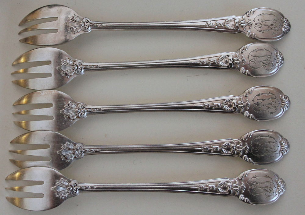 Coffret de fourchettes &agrave; huitres CHRISTOFLE Napol&eacute;on III Cuisine