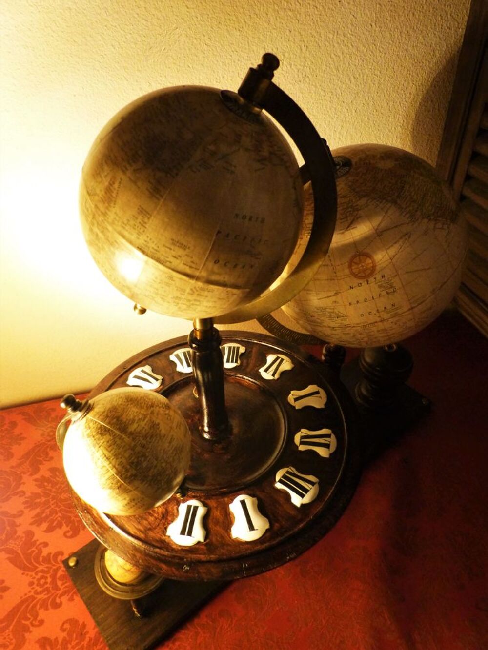 Plateau de Curiosit&eacute; "EARTHS &amp; TIME" Cr&eacute;a. Steampunk Décoration
