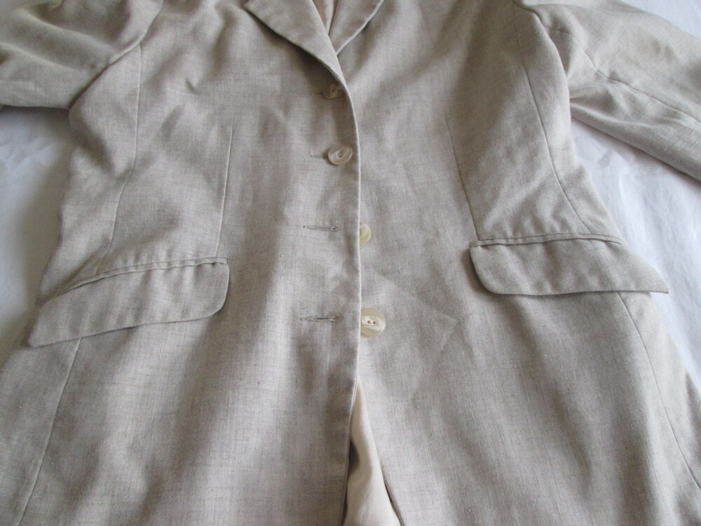 Veste blazer femme beige Camaieu taille 3 Vtements