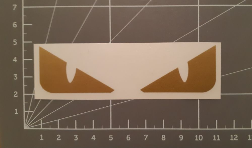 Sticker x2 logo FENDI EYES ( COULEUR OR) Décoration