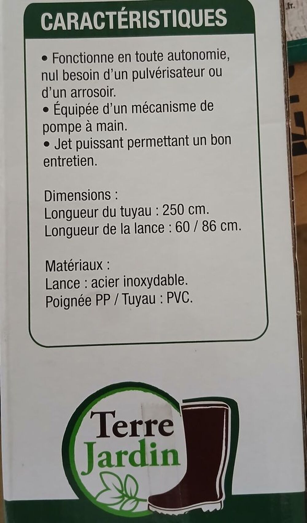 Lance de pulv&eacute;risation Bricolage