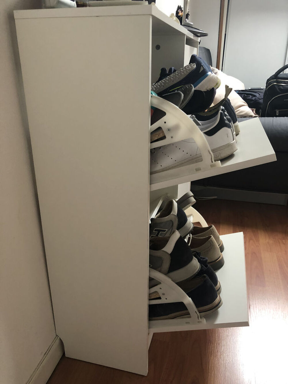 2 armoires &agrave; chaussures Ikea BISSA Meubles