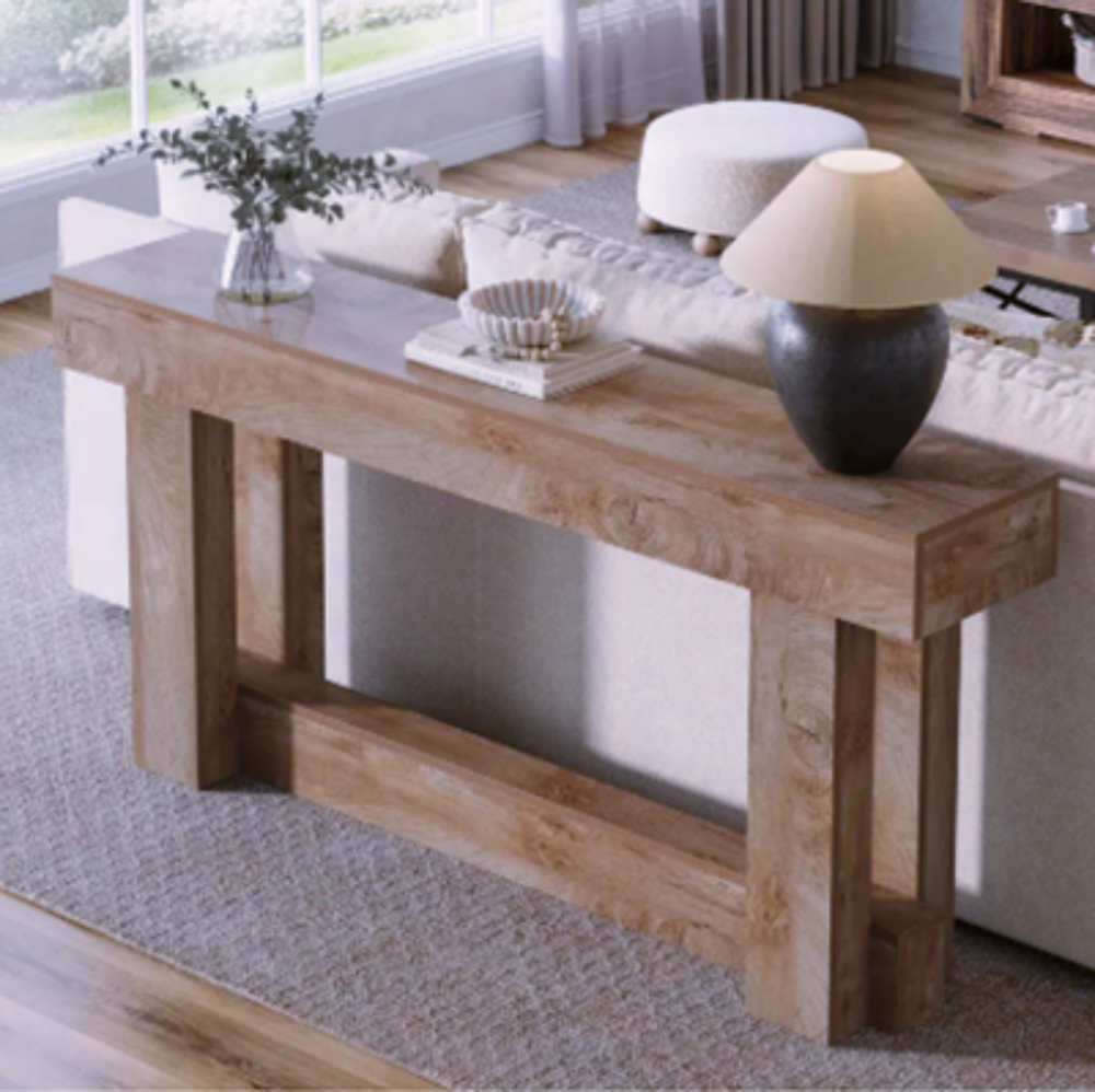 Console en bois massif ? design brut &amp; &eacute;l&eacute;gance naturelle Meubles