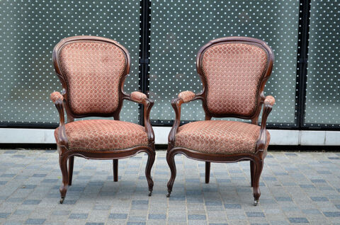 Paire de fauteuils Napol�on III Acajou 750 Pantin (93)