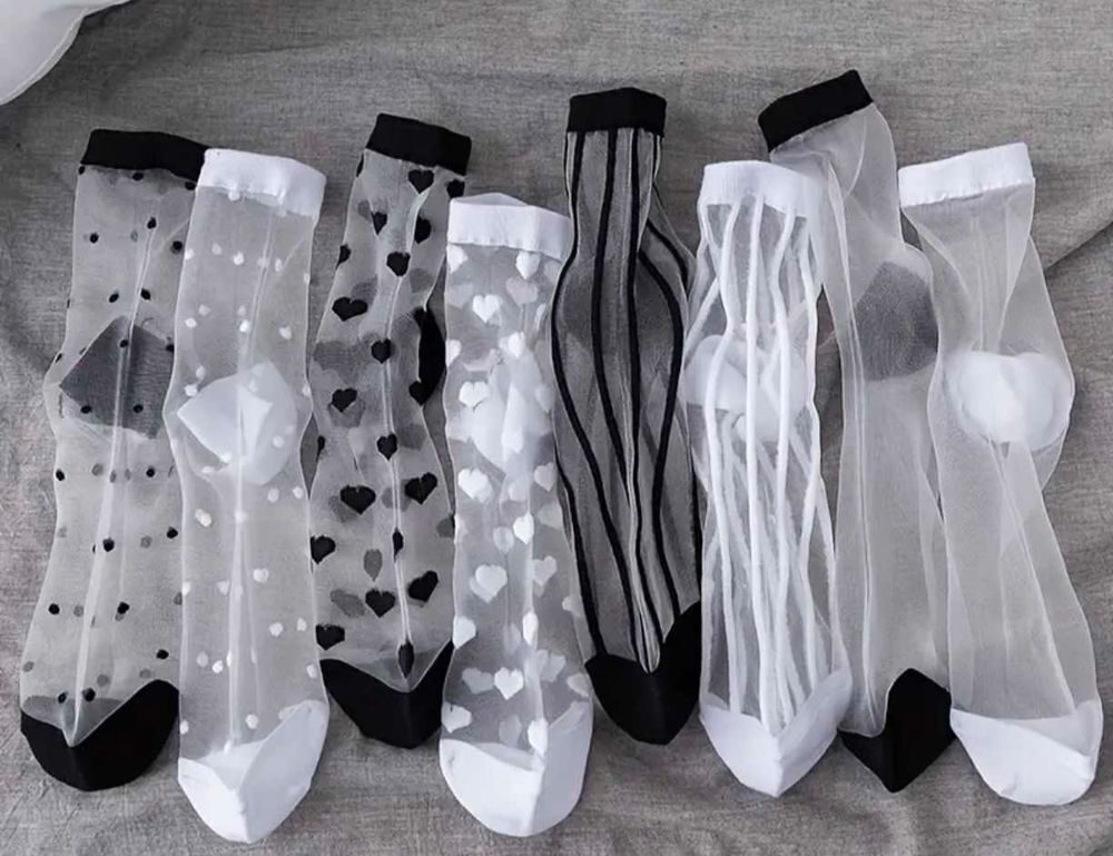 paires chaussettes transparentes au choix femme Vêtements