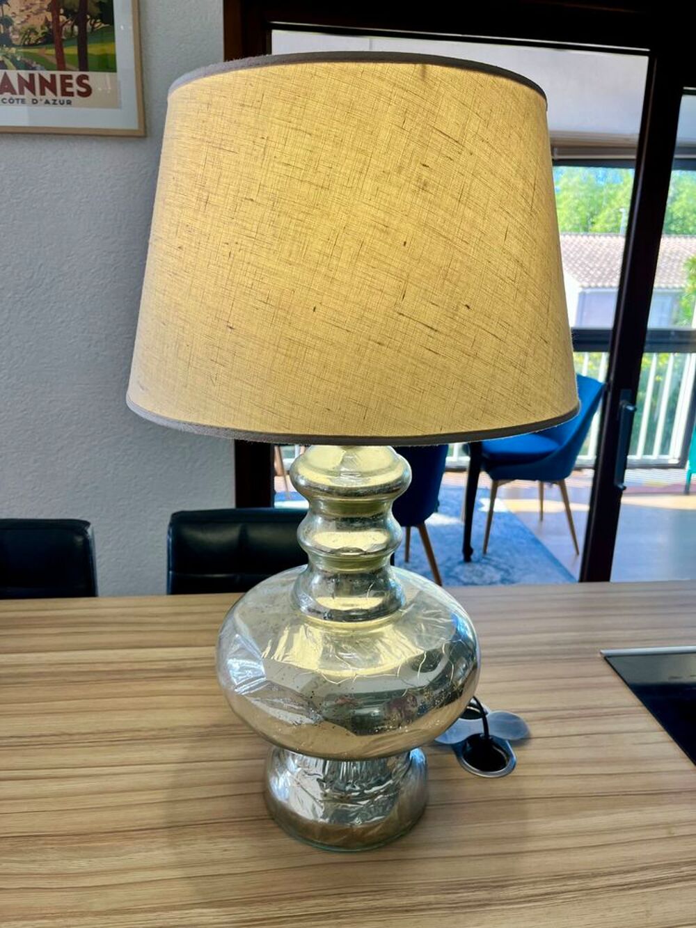 Superbe Lampe Mercury en verre Vintage Dcoration