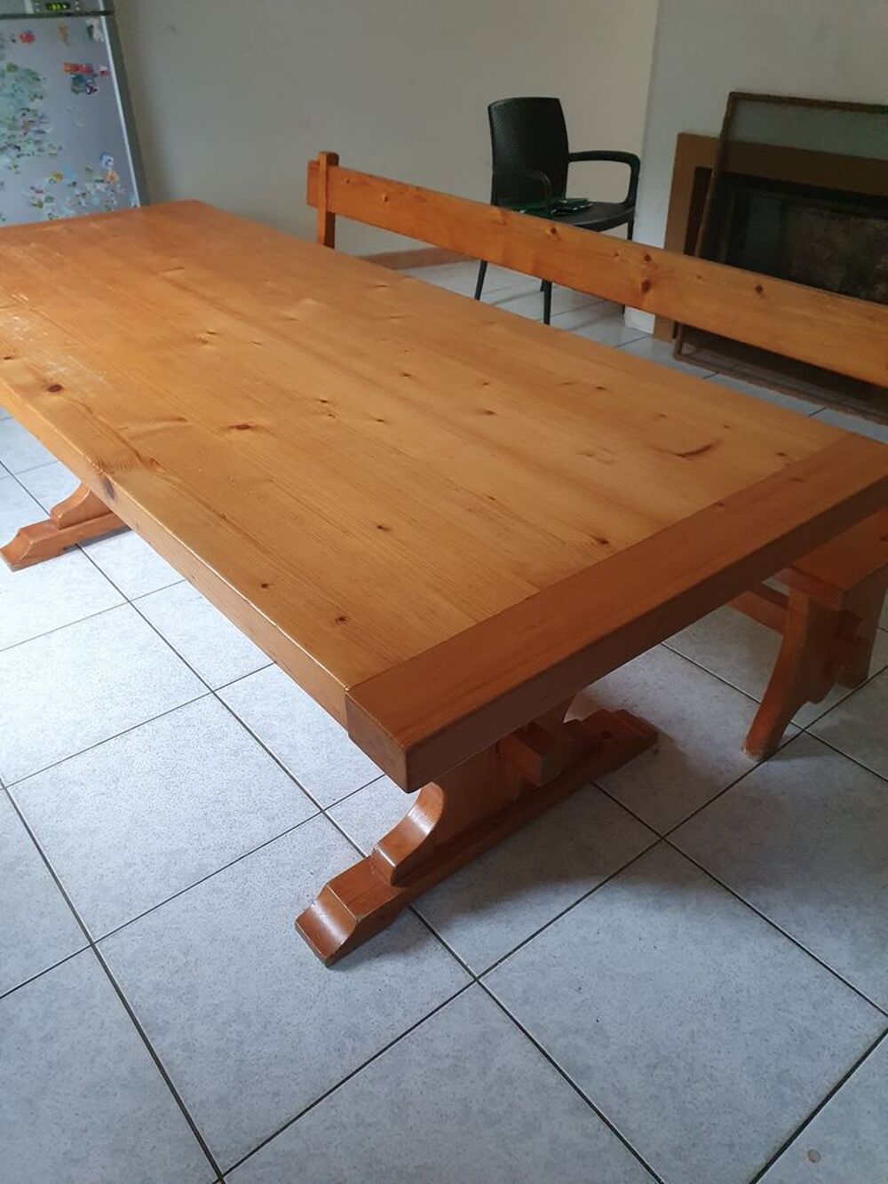 Table + banc en pin massif Meubles