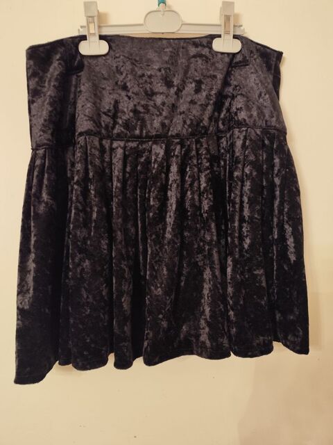 Jupe velours ras noire 10 Brionne (27)