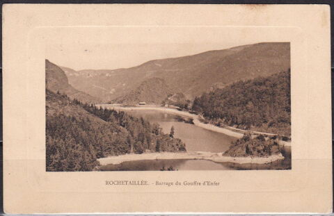 Timbres-CPA-carte postale- ROCHETAILLEE (69) Barrage du Gouf 5 Lyon 5 (69)