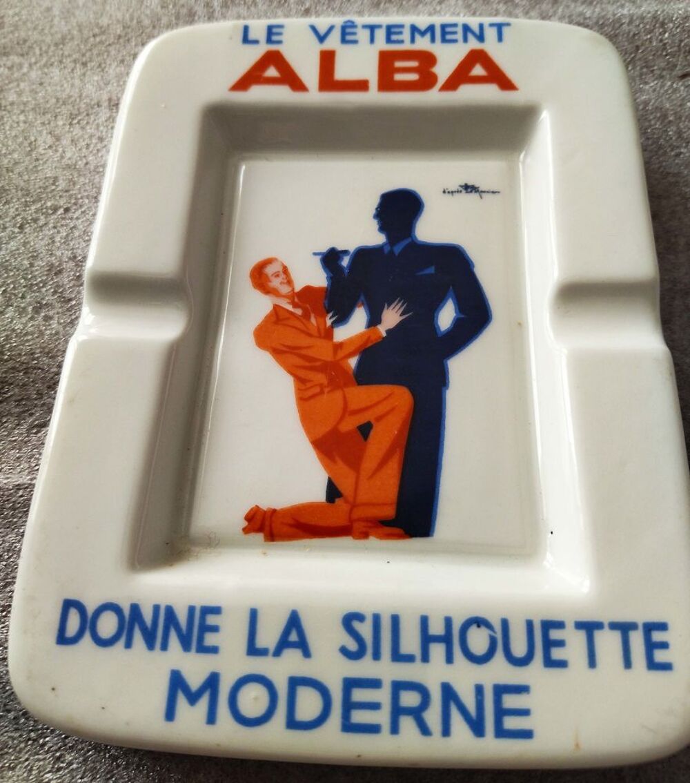 cendrier publicitaire vintage en porcelaine 