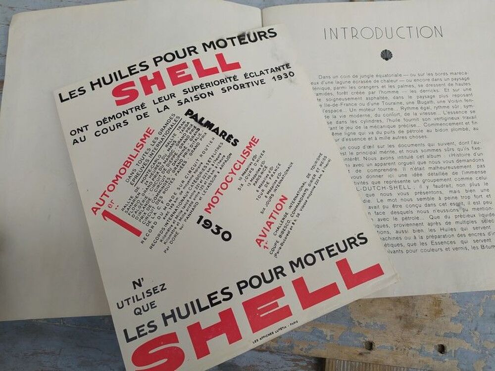 Livret Shell Histoire D'un Effort Humain Art D&eacute;co 1930
