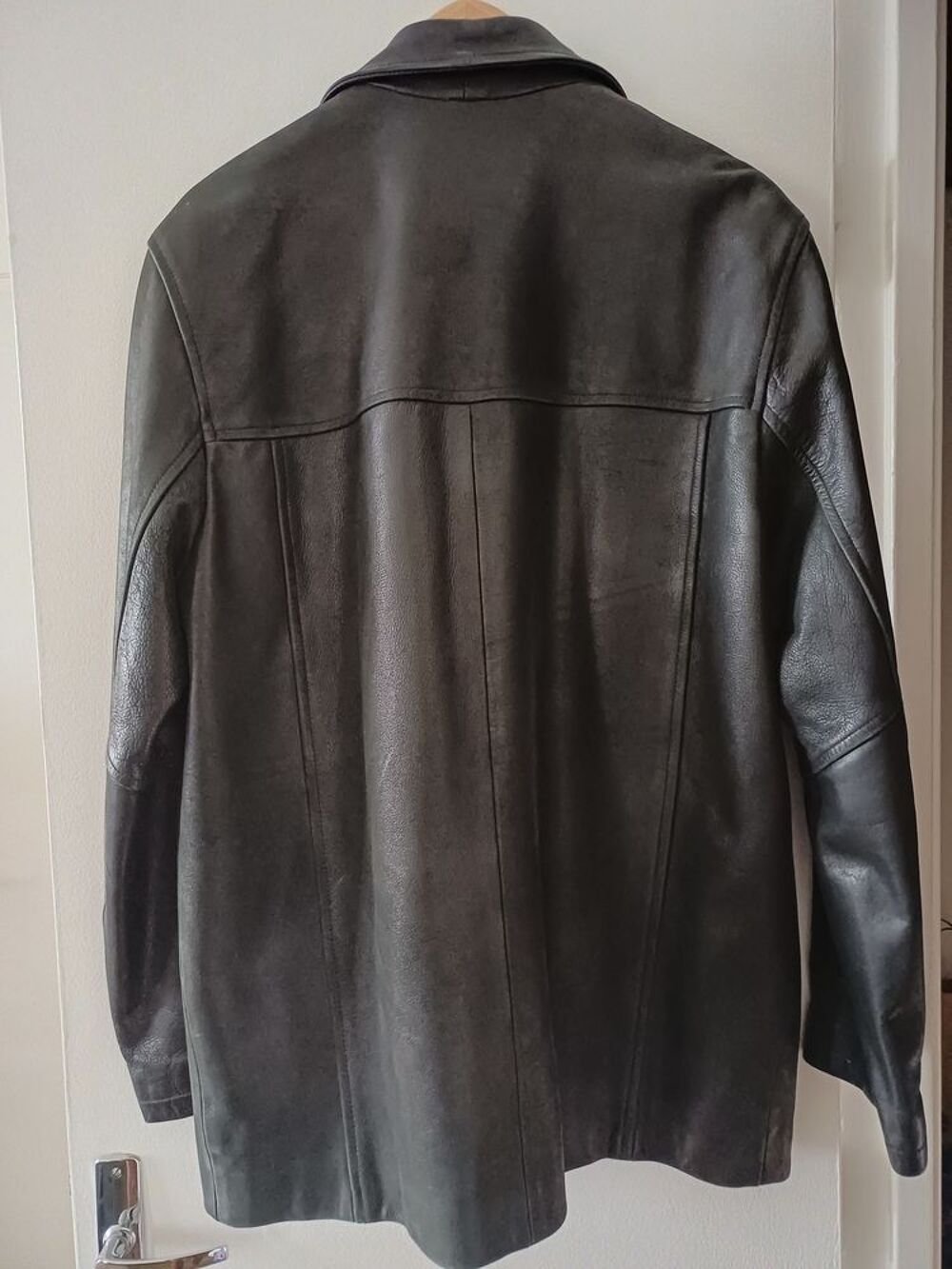 Blouson cuir vachette noir Vêtements