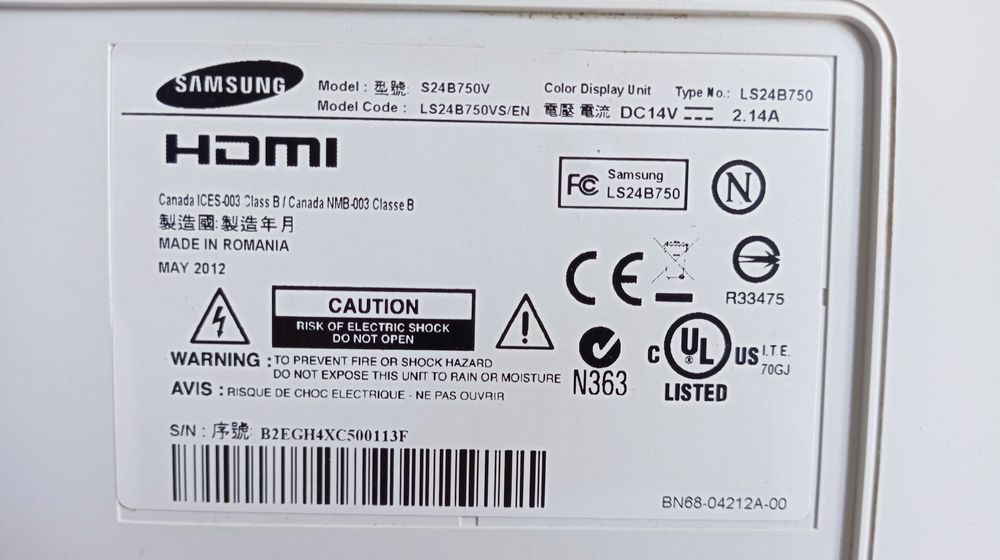 Ecran Samsung SyncMaster s24b750 24" (16:9), 2ms Matériel informatique