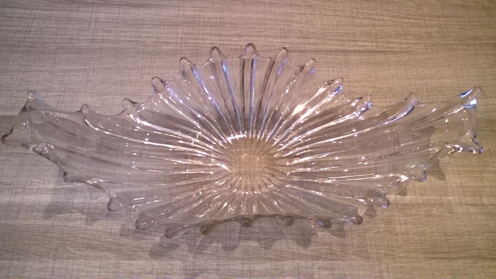 Coupe en verre &eacute;pais vintage art contemporain Décoration