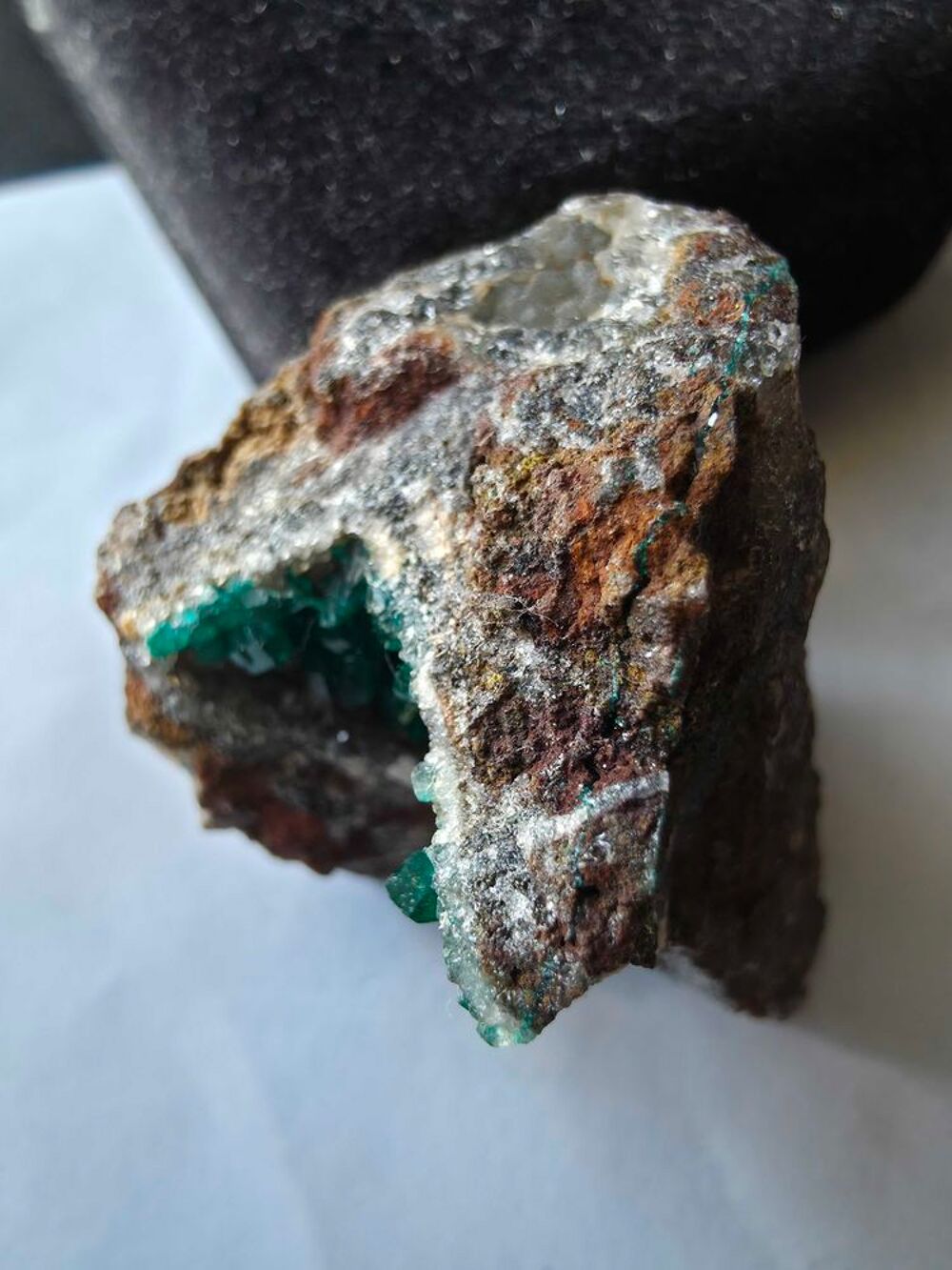 Dioptase brute sur Gangue-Min&eacute;ral de Collection Katanga (30g) 