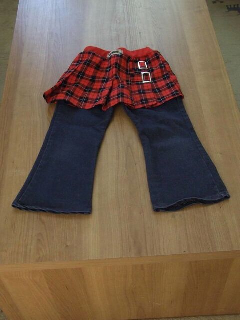 Pantalon jupe, taille �lastiqu�e, Bleu et �cossais, 6�ans 5 Bagnolet (93)