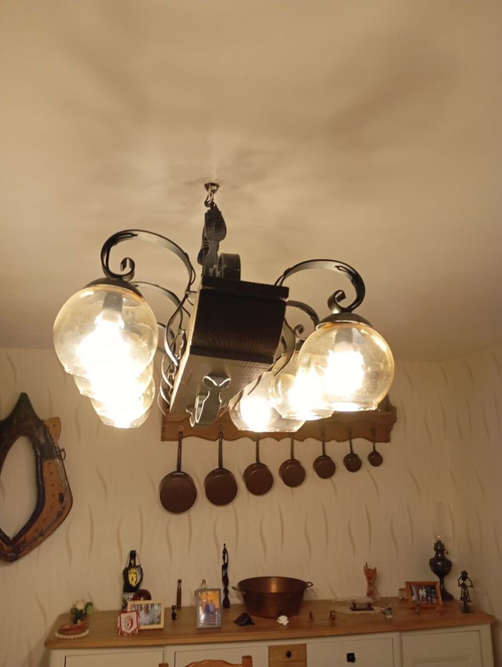 Lustre en Fer Forg&eacute; Décoration
