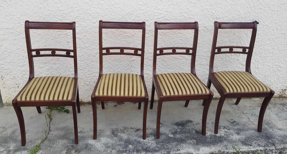 Lot de 4 chaises acajou Louis Philippe Meubles
