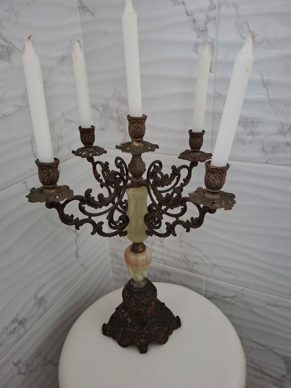 Bougeoir 5 branches vintage Décoration