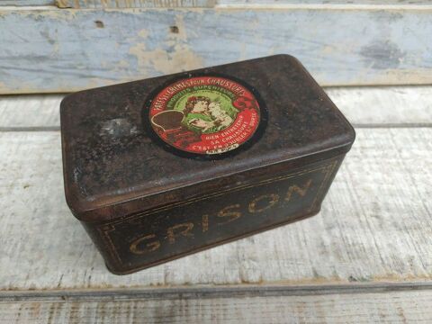 Ancienne Boite Publicitaire Cirage Grison 35 Loches (37)