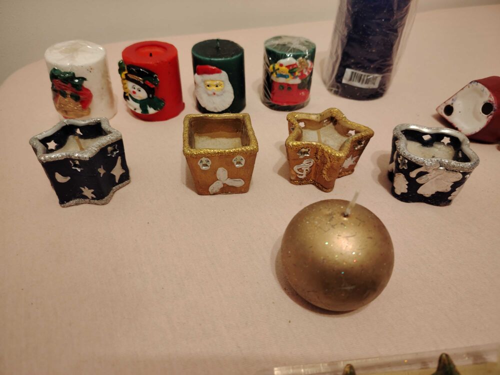 LOT DE BOUGIES POUR NO&Euml;L Décoration
