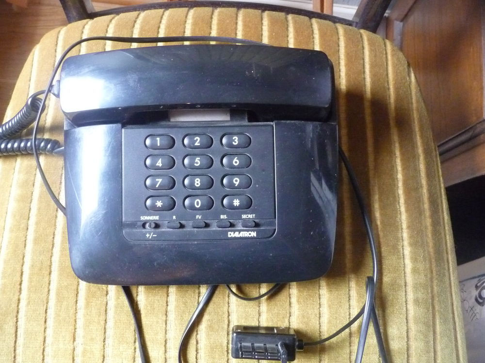 Téléphone Fixe Vintage Compatible Box Noir