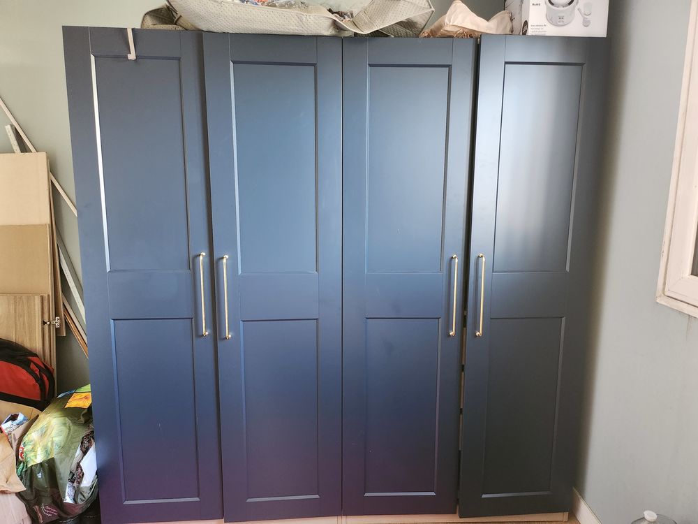 Dressing armoire Ikea PAX Bleu Meubles