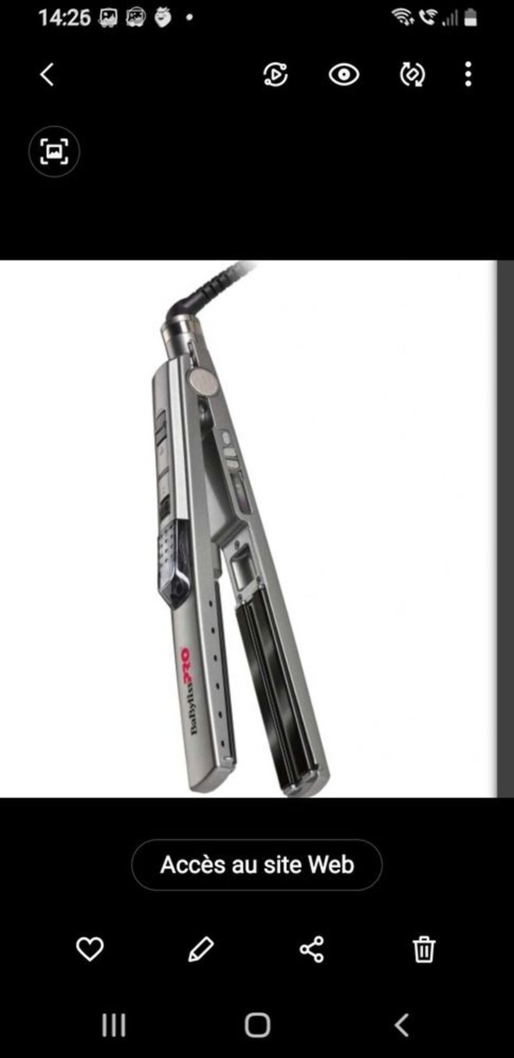 Lisseur pro &agrave; vapeur Babyliss Electromnager