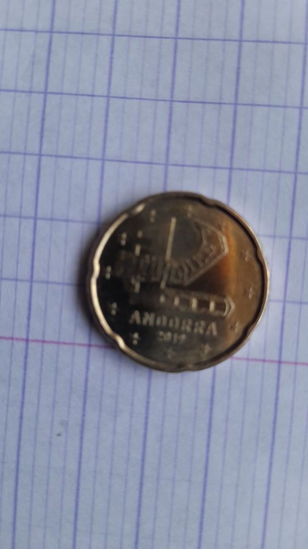 Monnaie 20centimes.ANDORRA.2019. Billetterie