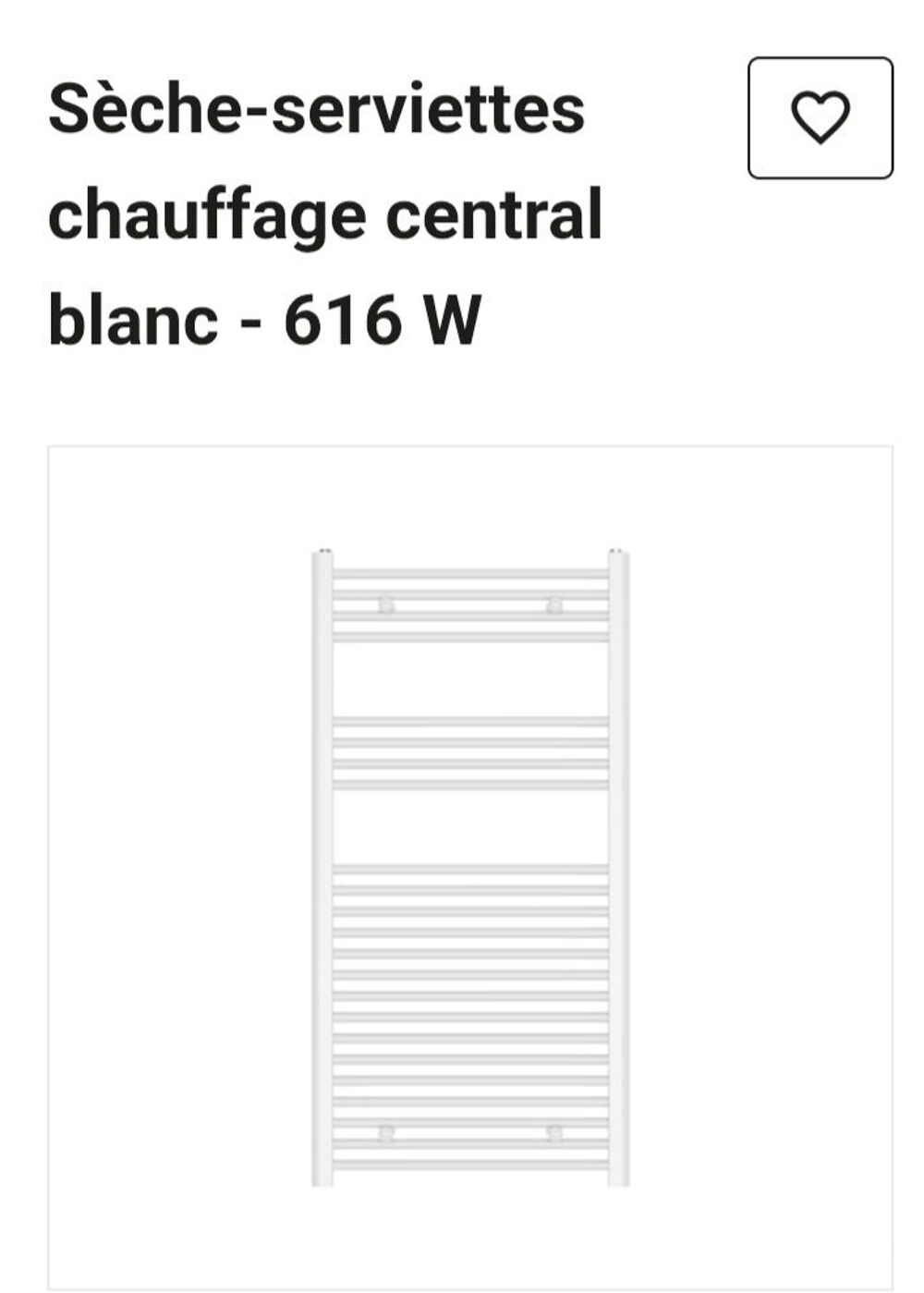 S&egrave;che serviette pour chauffage central neuf Electroménager