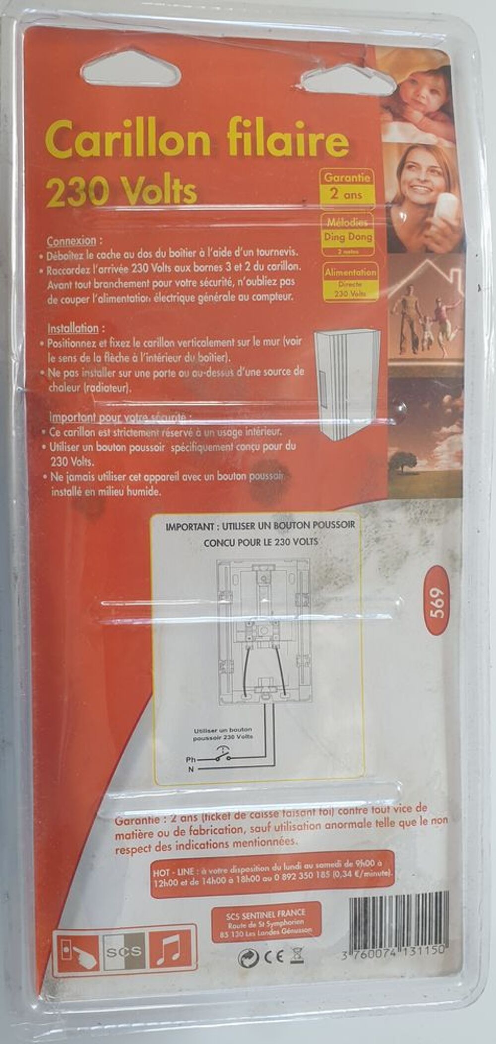Carillon / Sonnette filaire 230 V
Jamais servi Bricolage