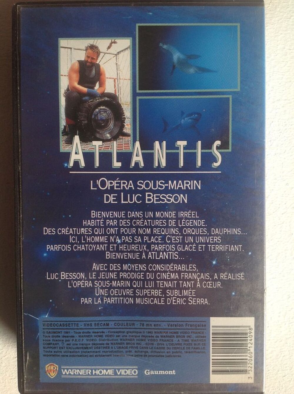 ATLANTIS FILM DE LUC BESSON K7 VID&Eacute;O Envoi Possible DVD et blu-ray