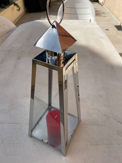 Lanterne Cadre mtal + Verres + bougie (Suspension) 0 Vigneux-sur-Seine (91)