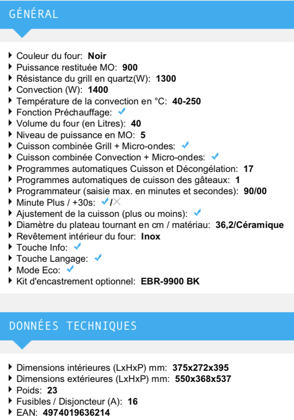 Four Micro-onde Electroménager