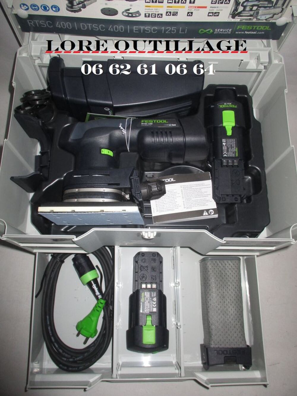 FESTOOL RTSC 400 Li - ponceuse vibrante hybride Bricolage