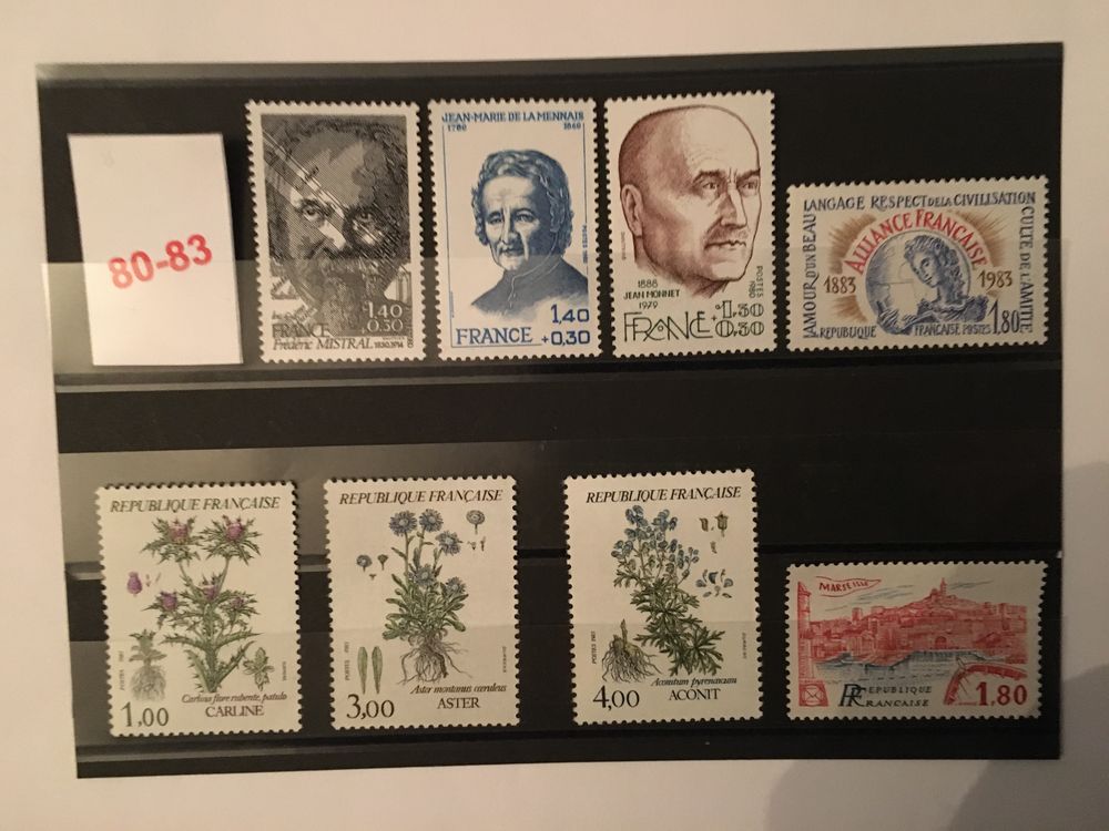 Timbres de collection de France ** Neufs 1980 - 1983 