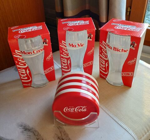 VERRES + SOUS-VERRES COCA COLA 22 Nevers (58)