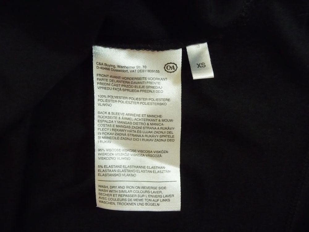 Blouse/ Top/ Tee Shirt Bi Mati&egrave;re Noir &agrave; Lien &agrave; Nouer- Canda Vêtements