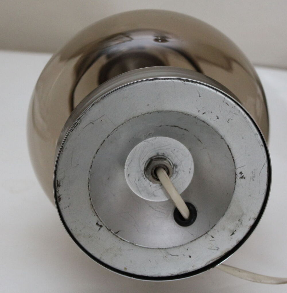 Lampe design Germany 60-70 DORIA LEUCHTEN 
chrome et verre Décoration