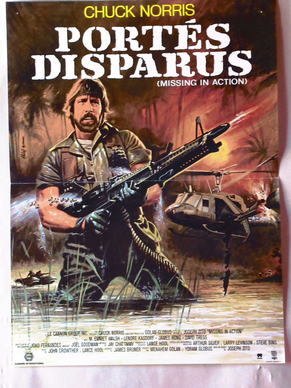Affiche de cin&eacute;ma "PORTES DISPARUS" Chuck Norris 