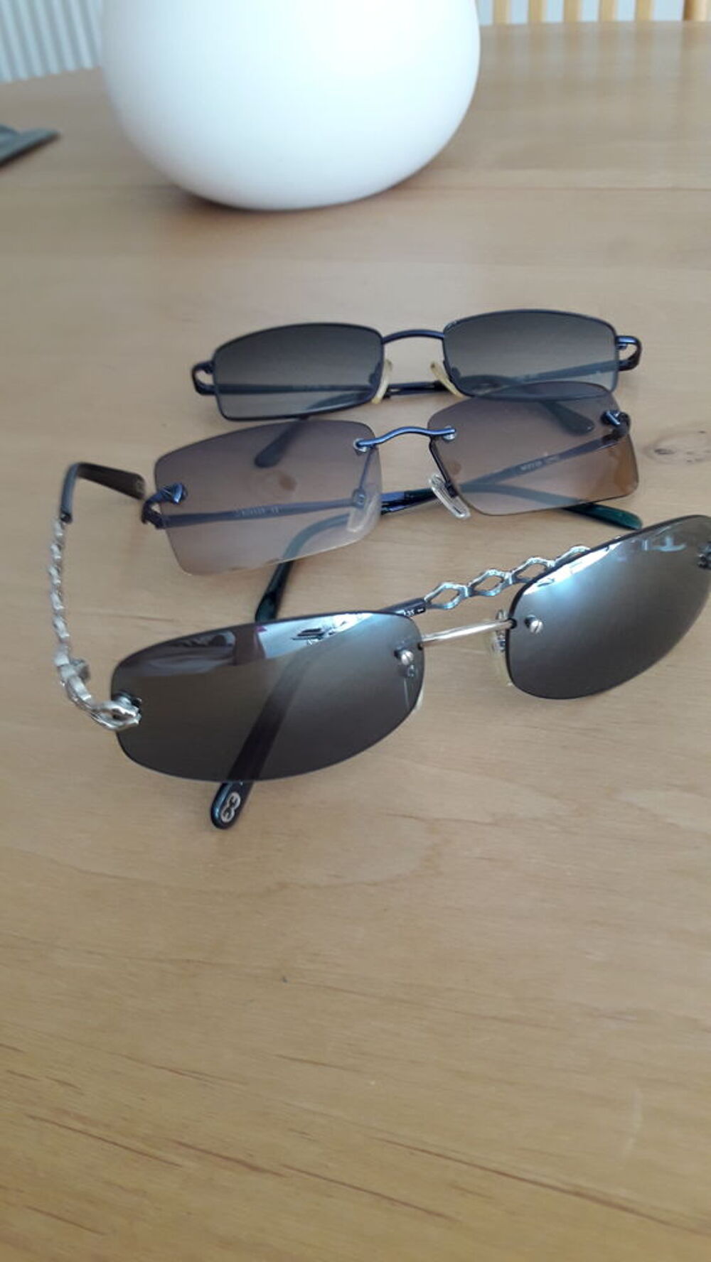 Lunettes de soleil 3 paires Bijoux et montres